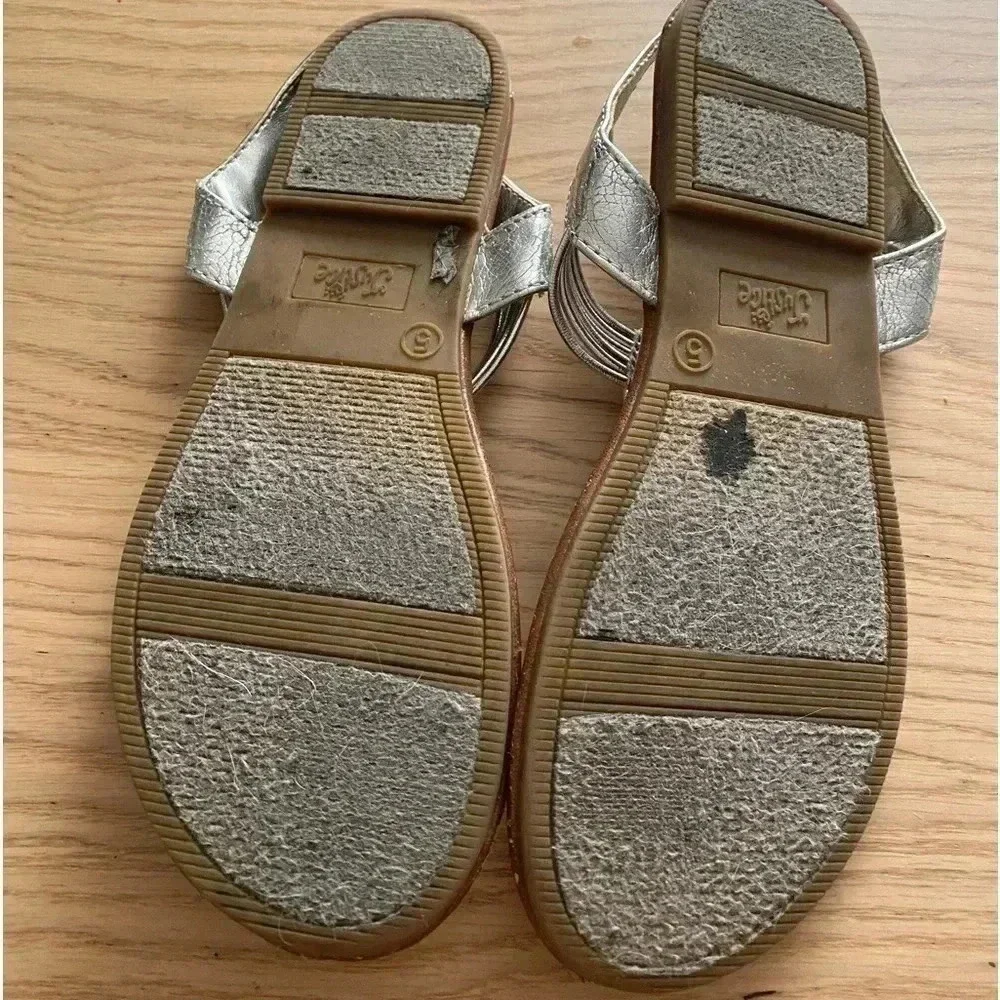 💥Justice Mermaid Scale Thong Post Strappy Sandals 5